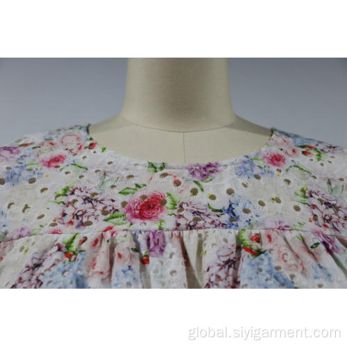 Cotton Dresses For Women Ladies Idyllic Short Sleeve Dress Supplier